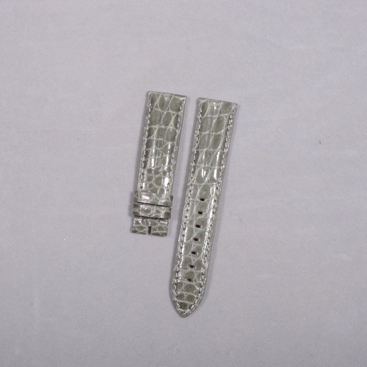 Compatible with Panerai Polished Alligator Leather Watch Strap