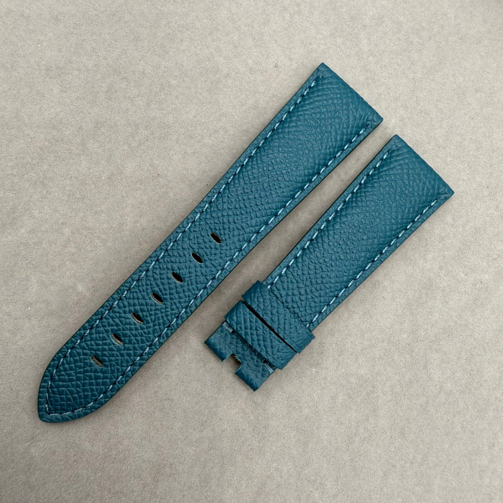 Handcrafted Custom Palm Texture Leather Watch Strap for Panerai Luminor Due - Blue