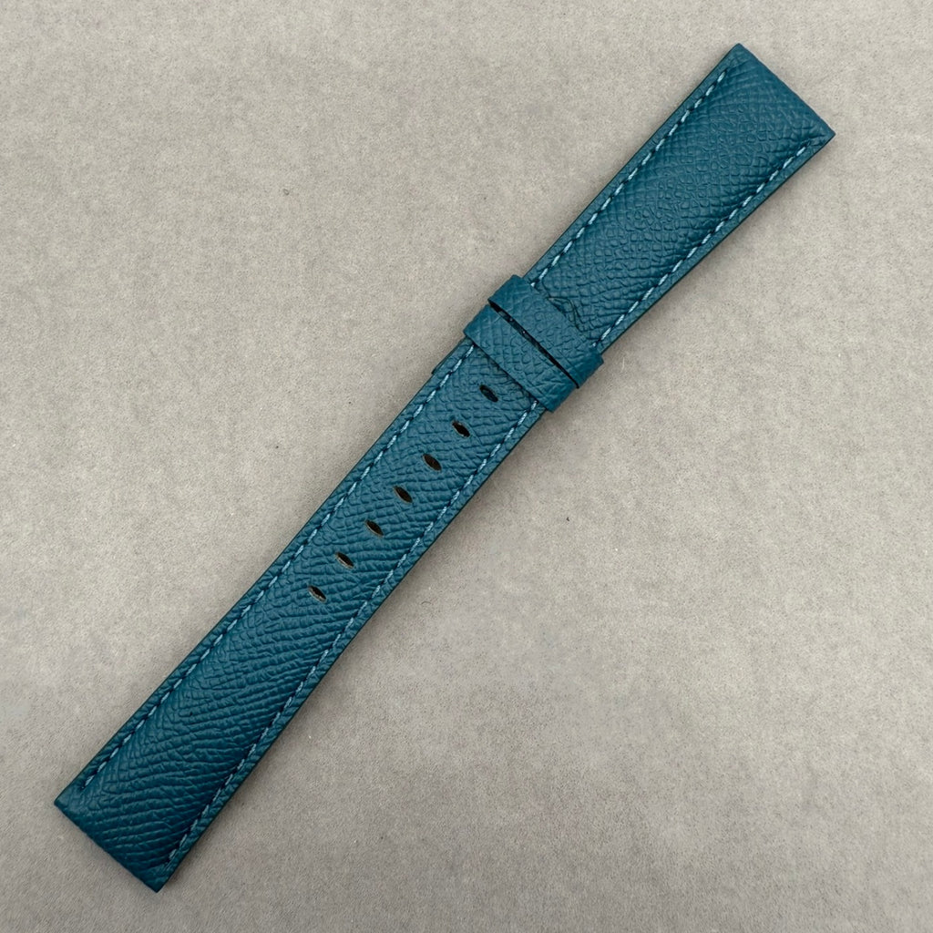 Handcrafted Custom Palm Texture Leather Watch Strap for Panerai Luminor Due - Blue