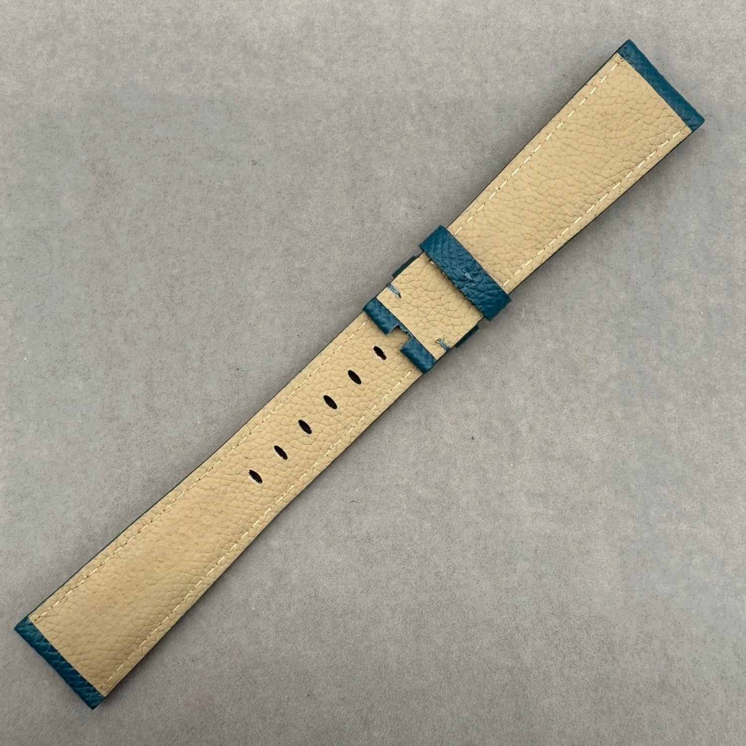 Handcrafted Custom Palm Texture Leather Watch Strap for Panerai Luminor Due - Blue