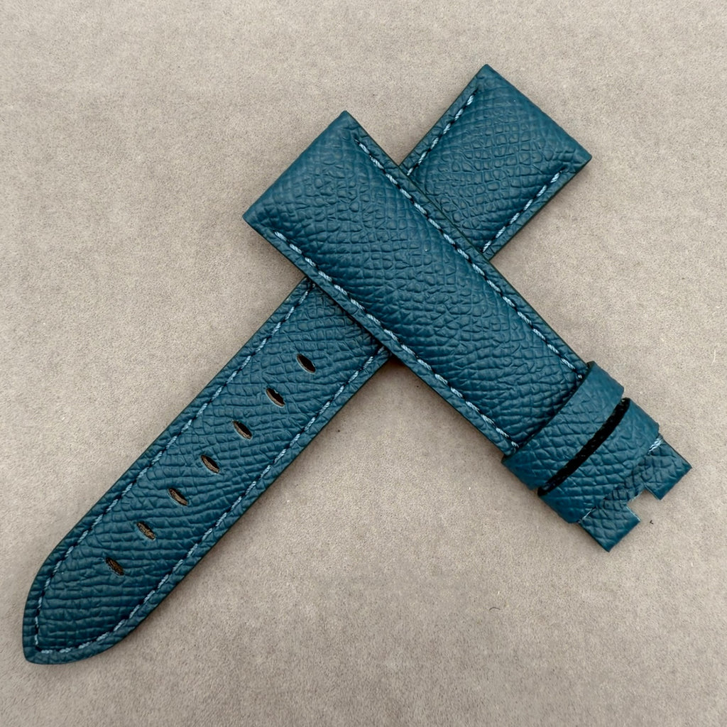 Handcrafted Custom Palm Texture Leather Watch Strap for Panerai Luminor Due - Blue