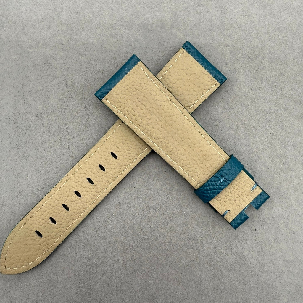 Handcrafted Custom Palm Texture Leather Watch Strap for Panerai Luminor Due - Blue