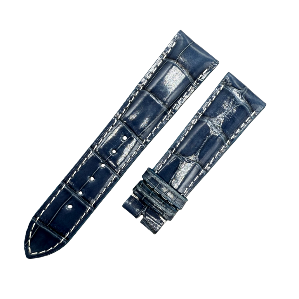 Handcrafted Blue Alligator Leather Watch Strap for Patek Philippe Complicated Chronograph 5308/5905