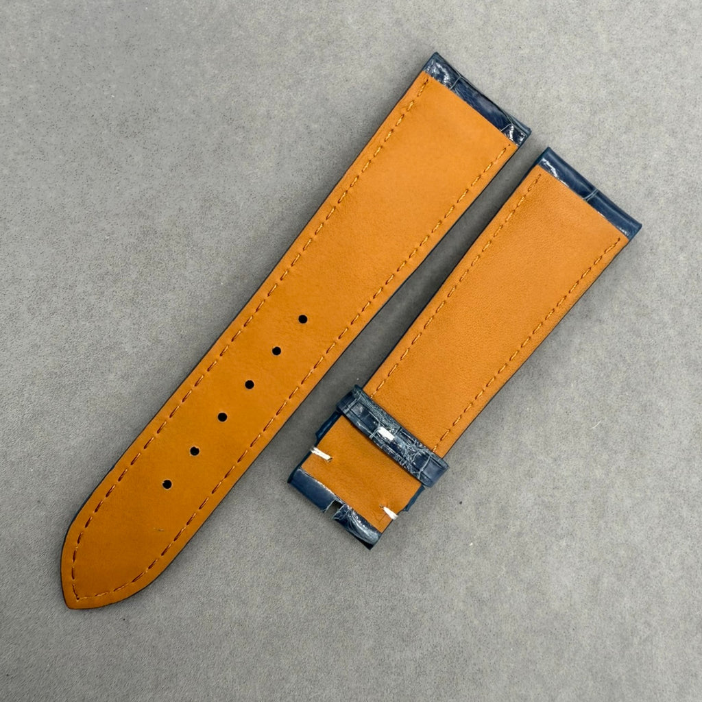 Handcrafted Blue Alligator Leather Watch Strap for Patek Philippe Complicated Chronograph 5308/5905
