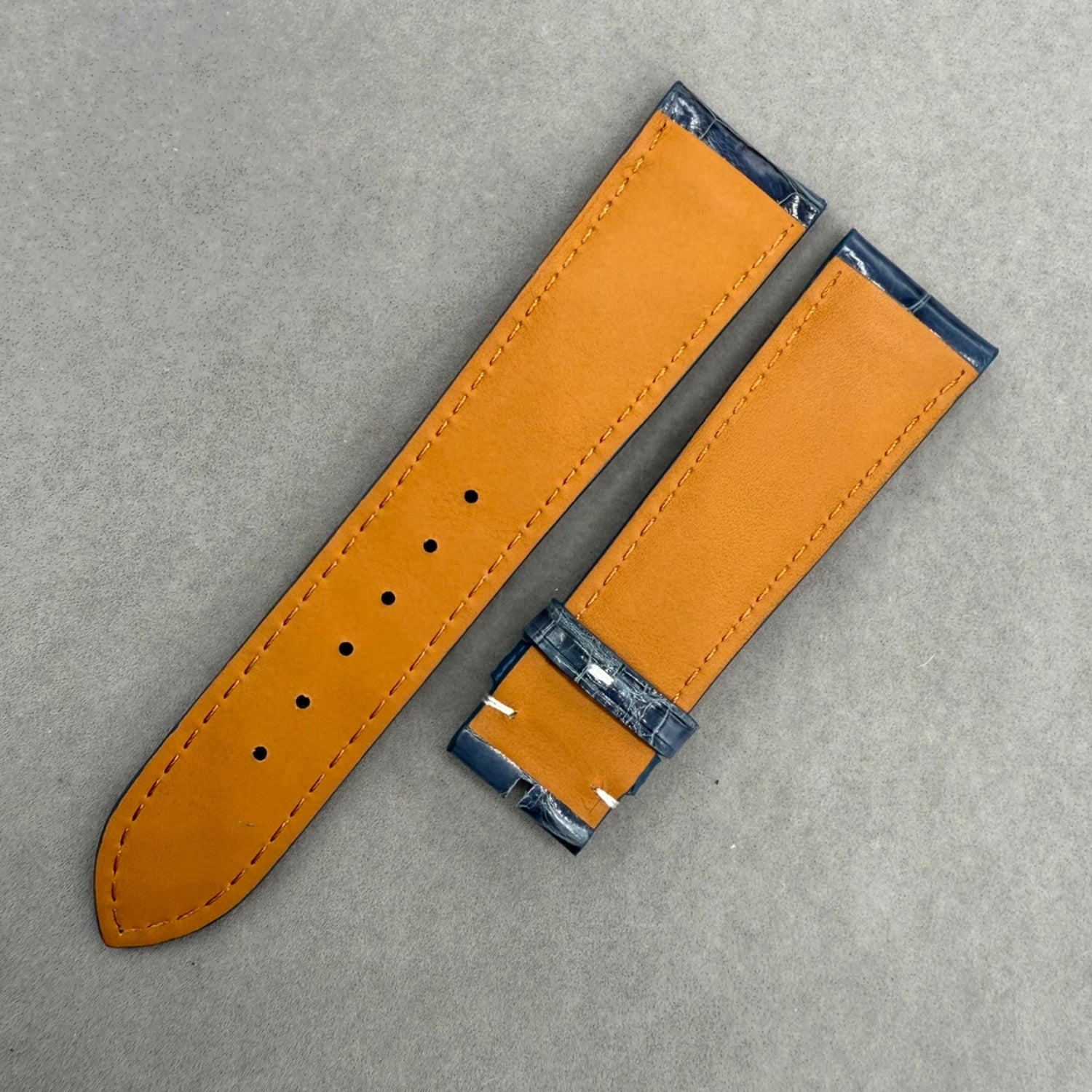 Handcrafted Blue Alligator Leather Watch Strap for Patek Philippe Complicated Chronograph 5308/5905