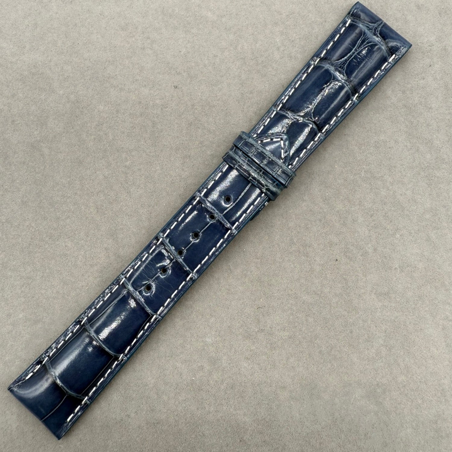 Handcrafted Blue Alligator Leather Watch Strap for Patek Philippe Complicated Chronograph 5308/5905