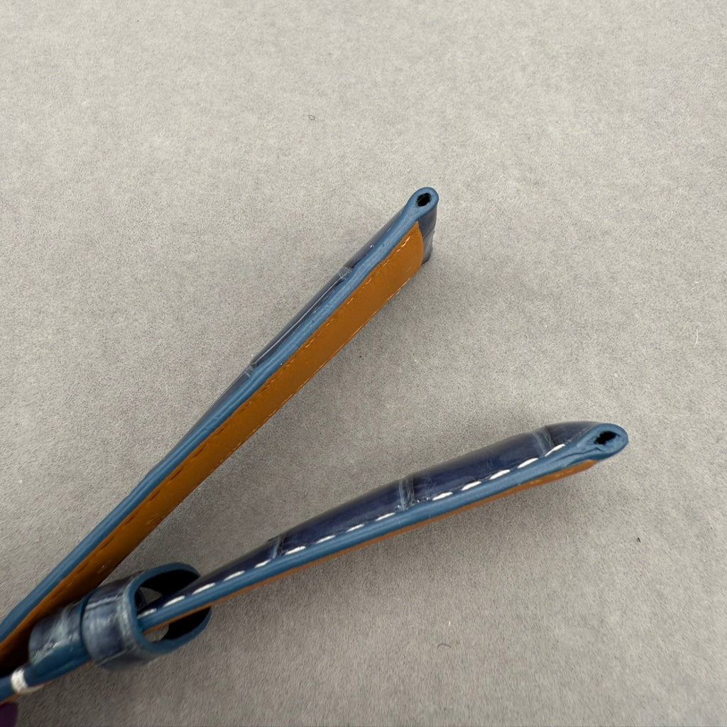 Handcrafted Blue Alligator Leather Watch Strap for Patek Philippe Complicated Chronograph 5308/5905