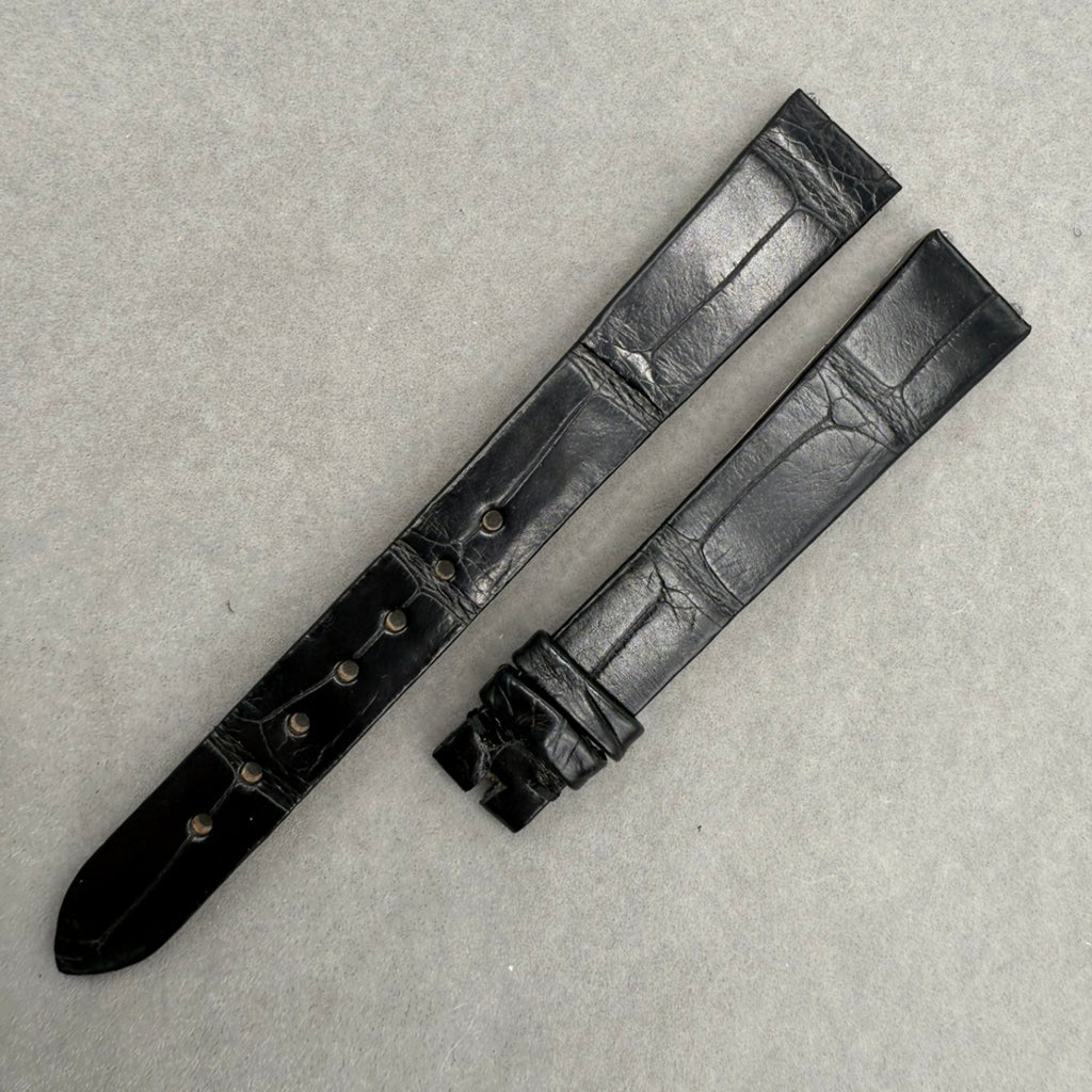 Handcrafted Custom Alligator Leather Watch Strap - Kunlun Jin Qiao Ladies Series B113/03845 Black