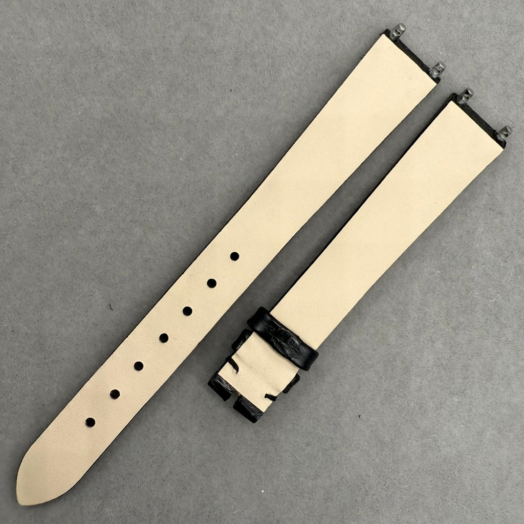 Handcrafted Custom Alligator Leather Watch Strap - Kunlun Jin Qiao Ladies Series B113/03845 Black