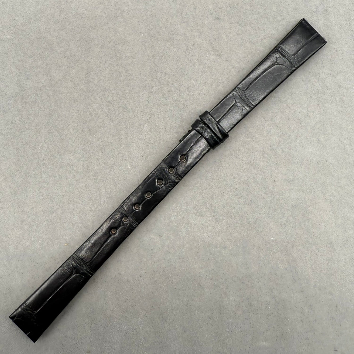Handcrafted Custom Alligator Leather Watch Strap - Kunlun Jin Qiao Ladies Series B113/03845 Black