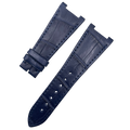 Handcrafted Custom Black & Blue ALLIGATOR Leather Strap for Girard-Perregaux Laureato Series 81010/81020