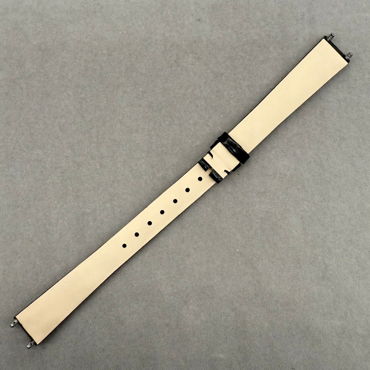 Handcrafted Custom Alligator Leather Watch Strap - Kunlun Jin Qiao Ladies Series B113/03845 Black