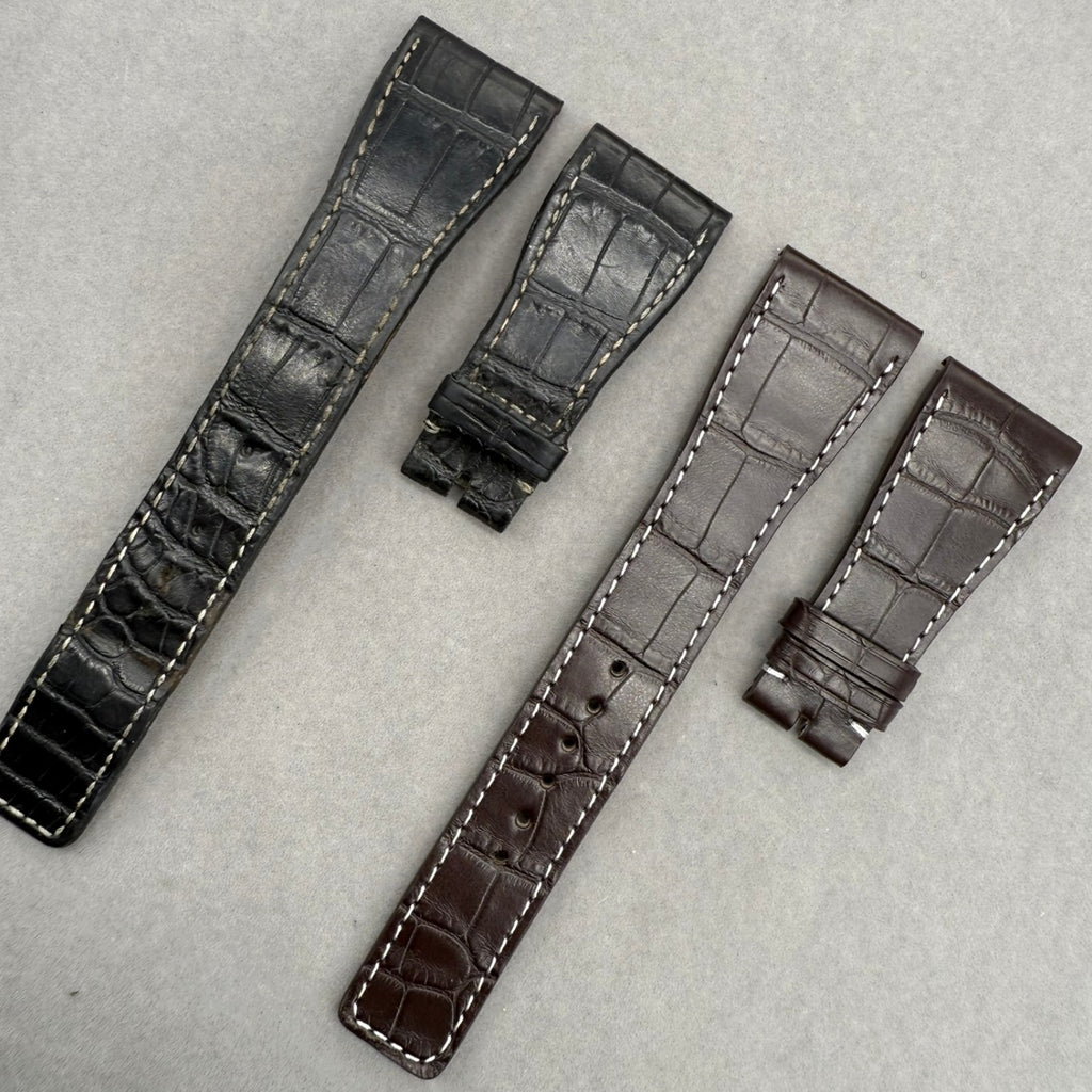 Compatible Alligator Leather Watch Strap for IWC Da Vinci IW452312