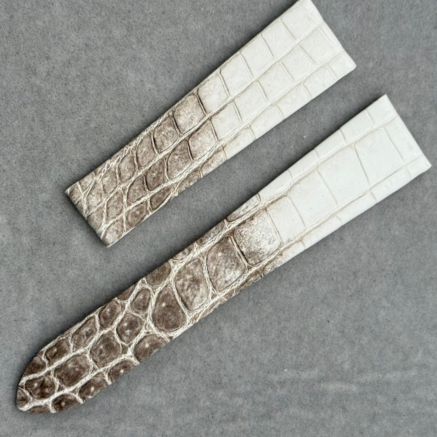 Alligator Leather Watch Strap for Piaget Limelight Gala Series G0A40198 - Custom Himalayan White Alligator Leather Strap