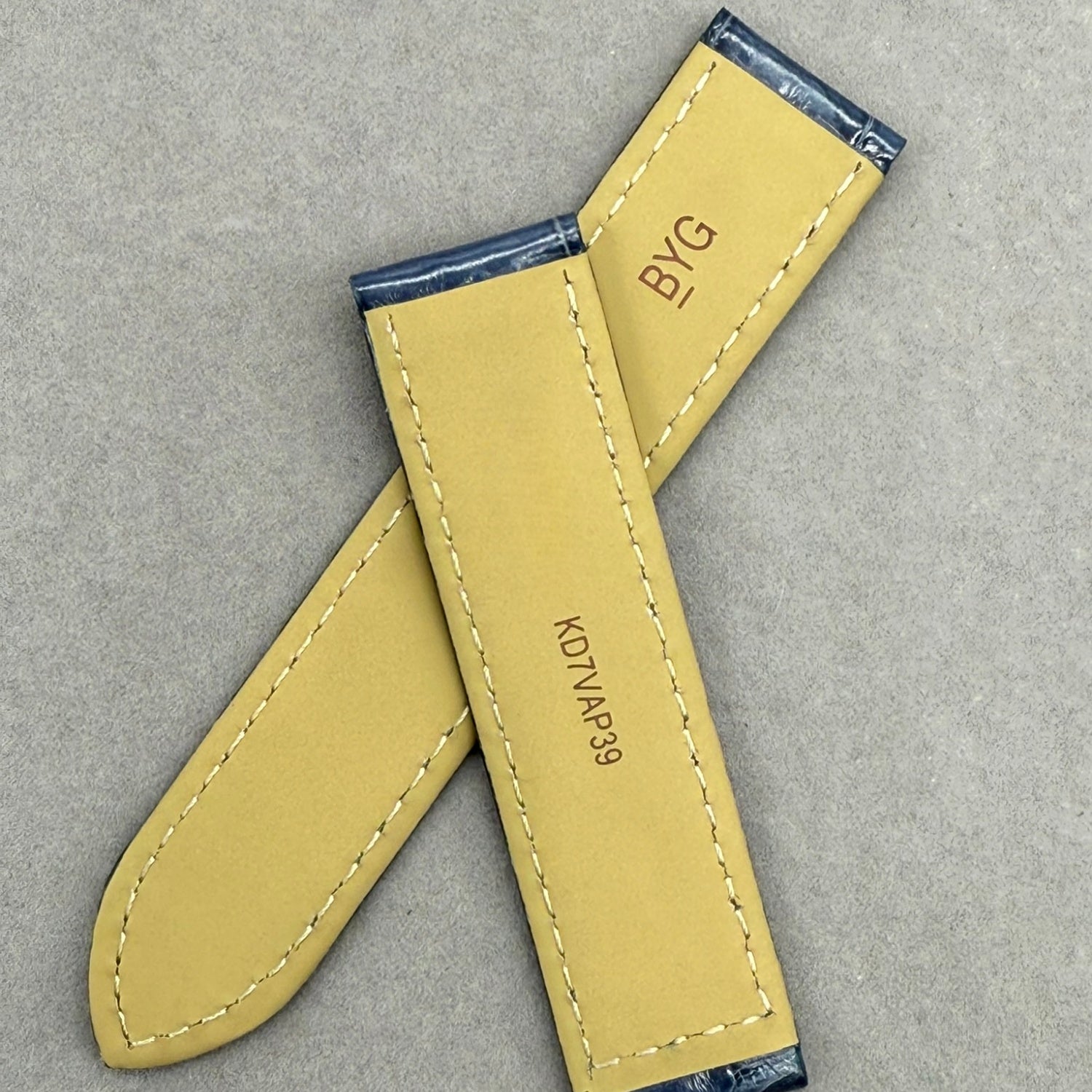 Handcrafted Custom Alligator Leather Watch Strap for Cartier Tank Series - Bright Blue, Single-Fold Clasp