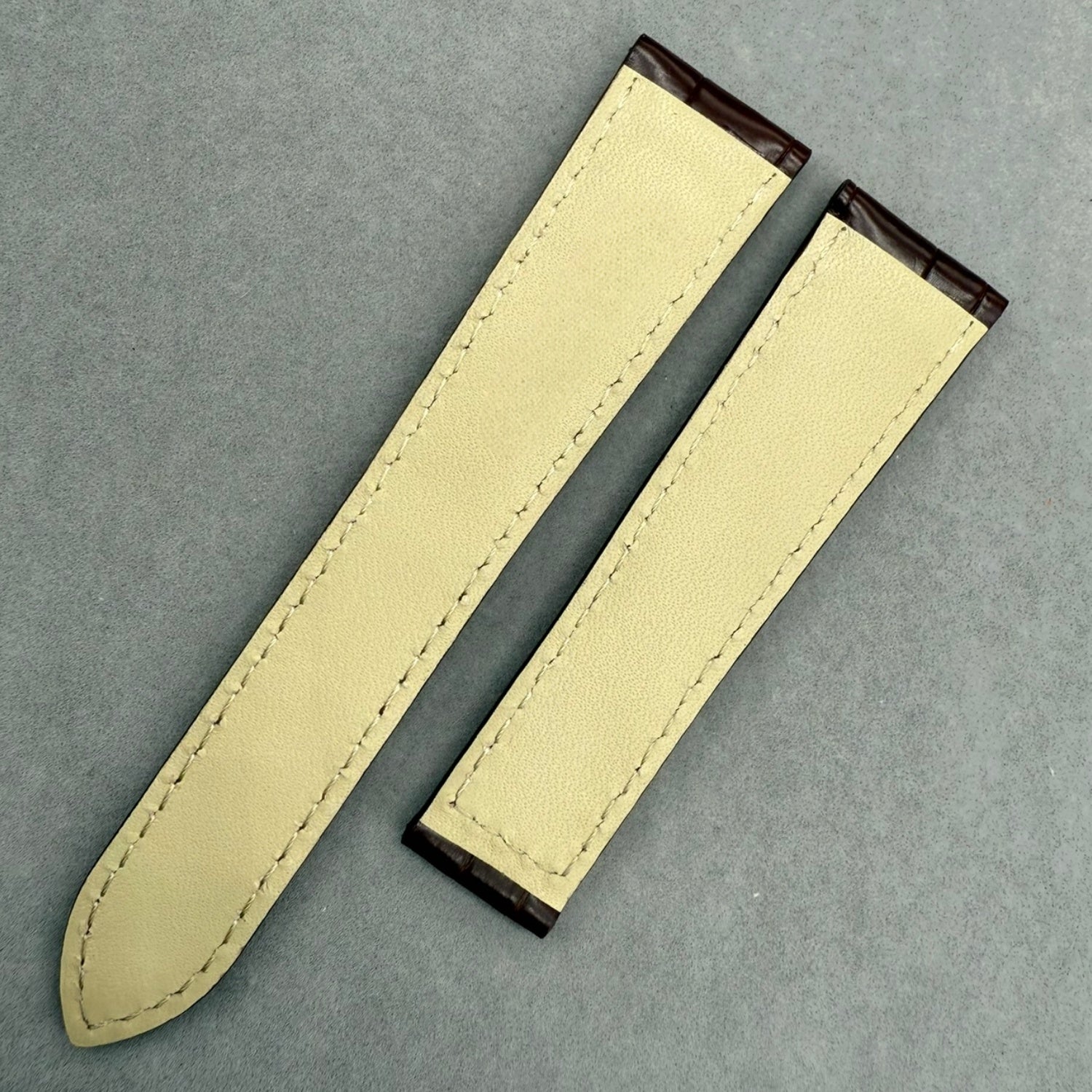 Handcrafted Custom Alligator Leather  Watch  Strap for TAG Heuer Carrera Series - Deep Brown Foldable Clasp