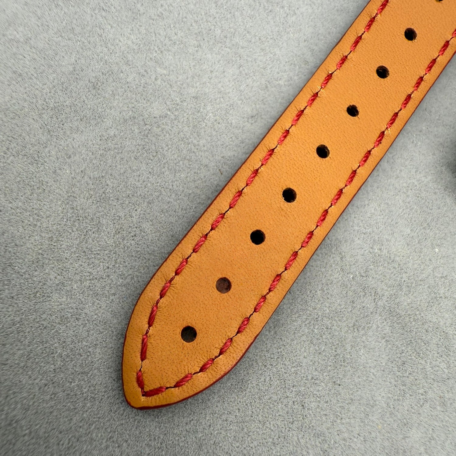 Handcrafted Custom Red Ostrich Leather Watch Strap for Blancpain Villeret Moonphase 6126/6106