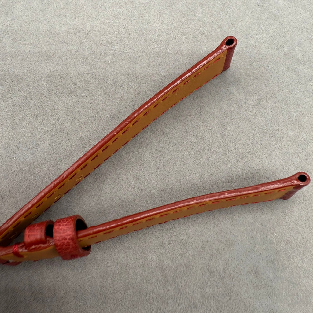 Handcrafted Custom Red Ostrich Leather Watch Strap for Blancpain Villeret Moonphase 6126/6106