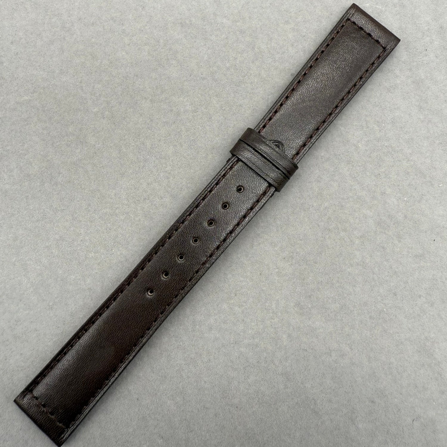 Handcrafted Dark Brown Plain Cowhide Leather Watch Strap for Bell & Ross Vintage Exile BR123