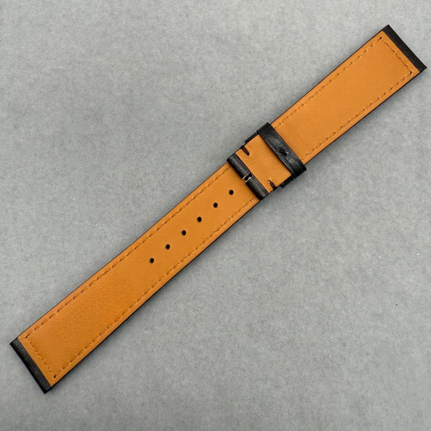 Handcrafted Dark Brown Plain Cowhide Leather Watch Strap for Bell & Ross Vintage Exile BR123