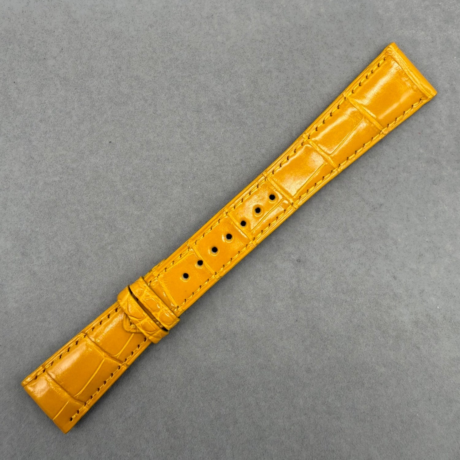 Custom Yellow Alligator Leather Watch Strap for Patek Philippe Complicated Chronograph Series 5326