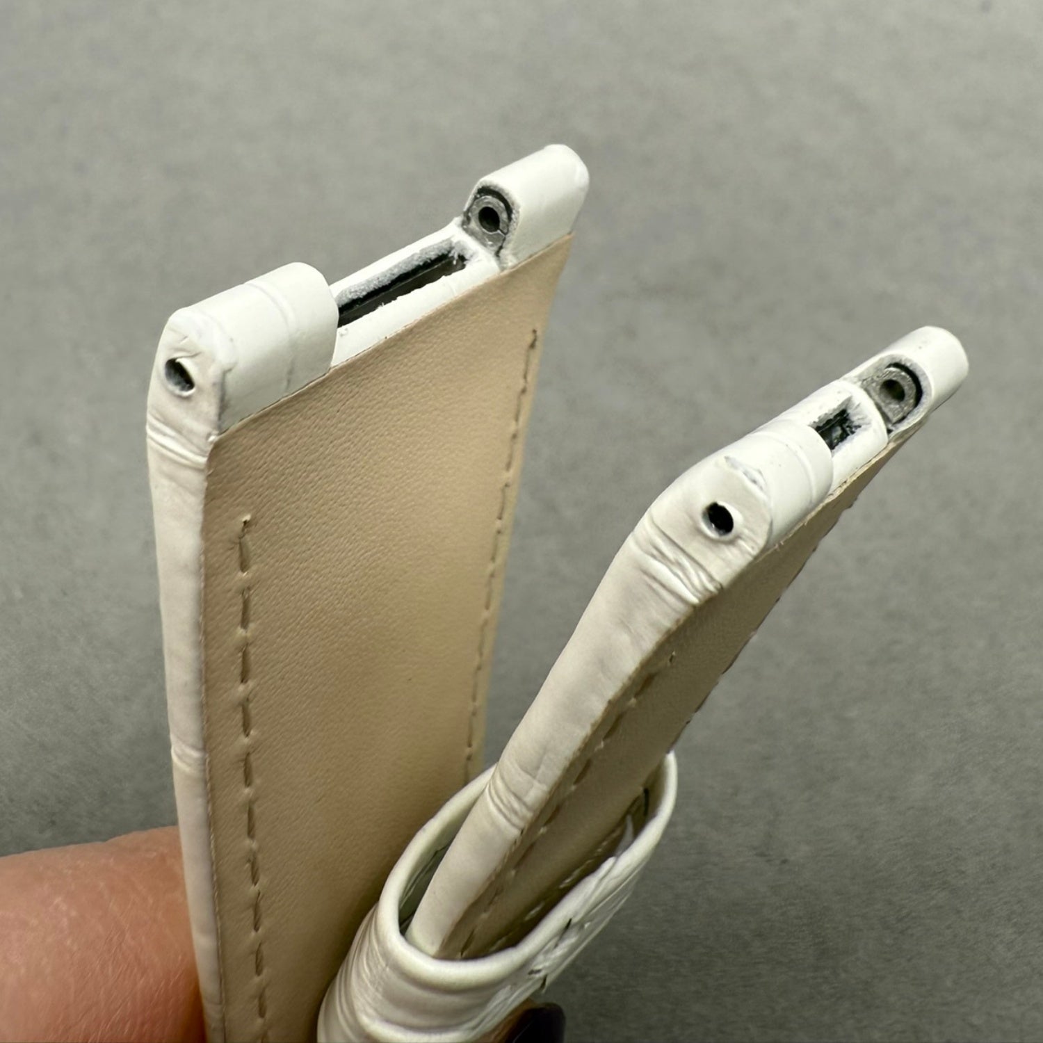 Custom Handmade White Alligator Leather Watch Strap for Patek Philippe Sports Elegance Series 5711/5712
