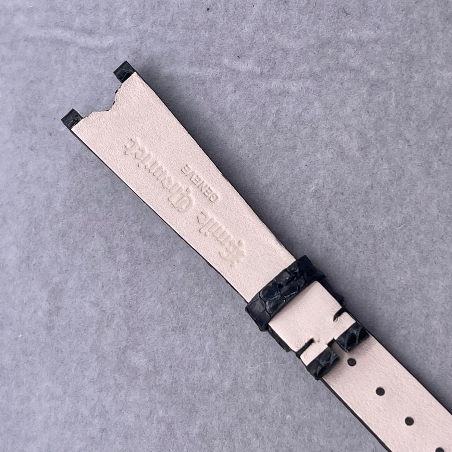 Compatible with Emile Chouriet Elegance 06.2188 Lizard Leather Strap