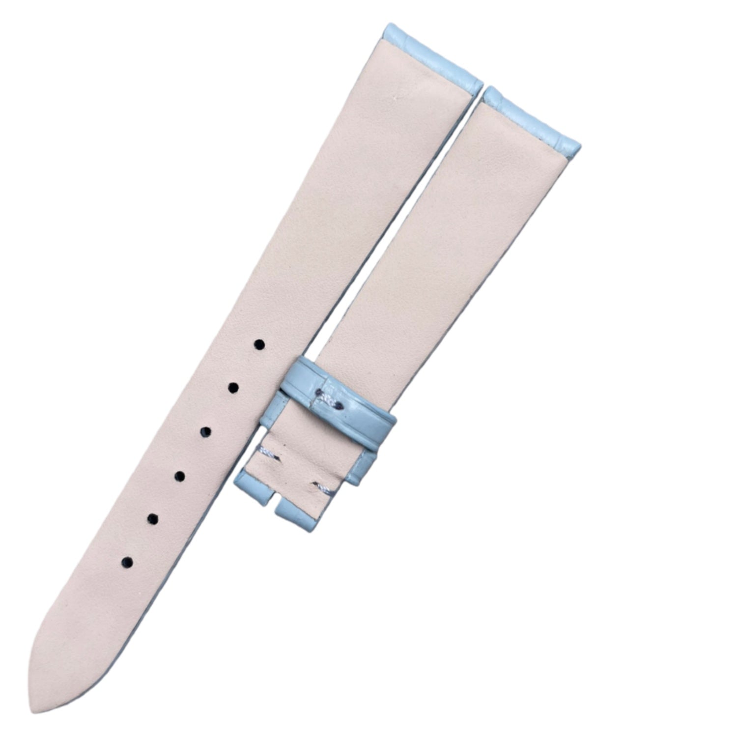 Fits Blancpain Villeret Moonphase 6102 Himalayan Pink Blue ALLIGATOR Genuine Leather Handmade Watch Strap Customized