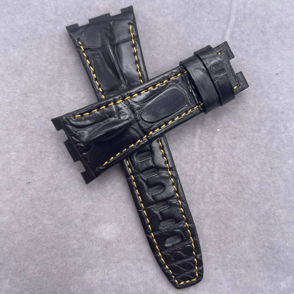 Compatible with Audemars Piguet, Crocodile Backbone Leather Watch Strap