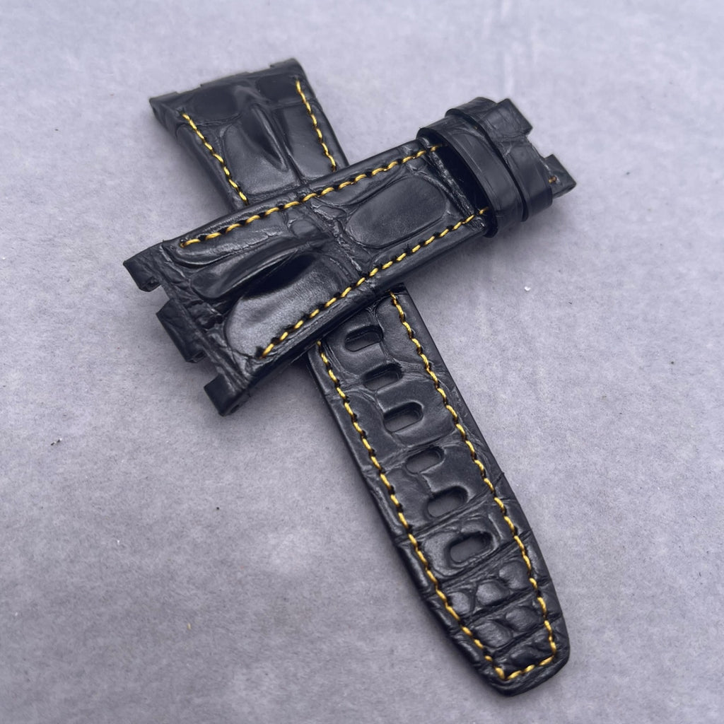 Compatible with Audemars Piguet, Crocodile Backbone Leather Watch Strap