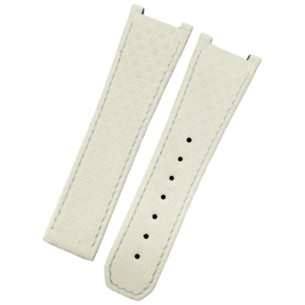 Custom Handmade Checkered Fluororubber Watch Strap for OMEGA Constellation Double Eagle&nbsp;
