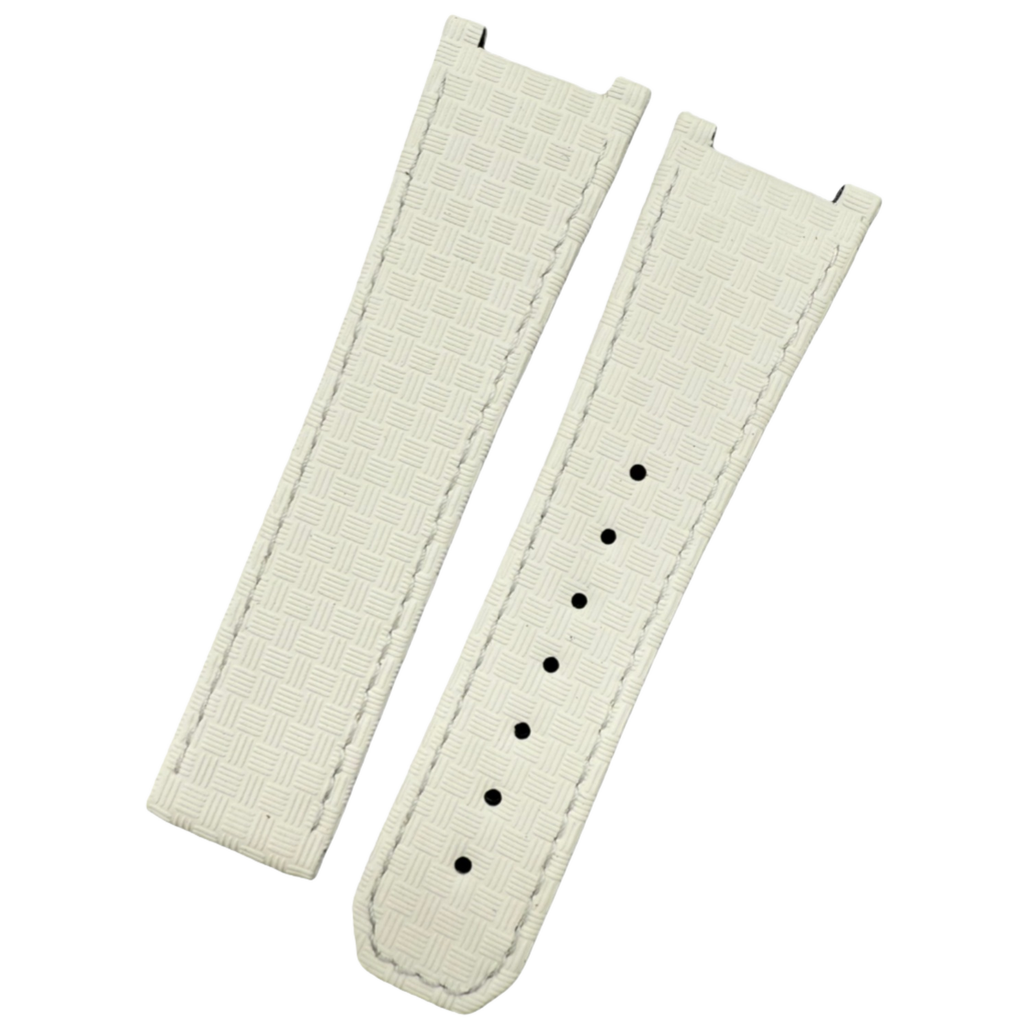 Custom Handmade Checkered Fluororubber Watch Strap for OMEGA Constellation Double Eagle&nbsp;