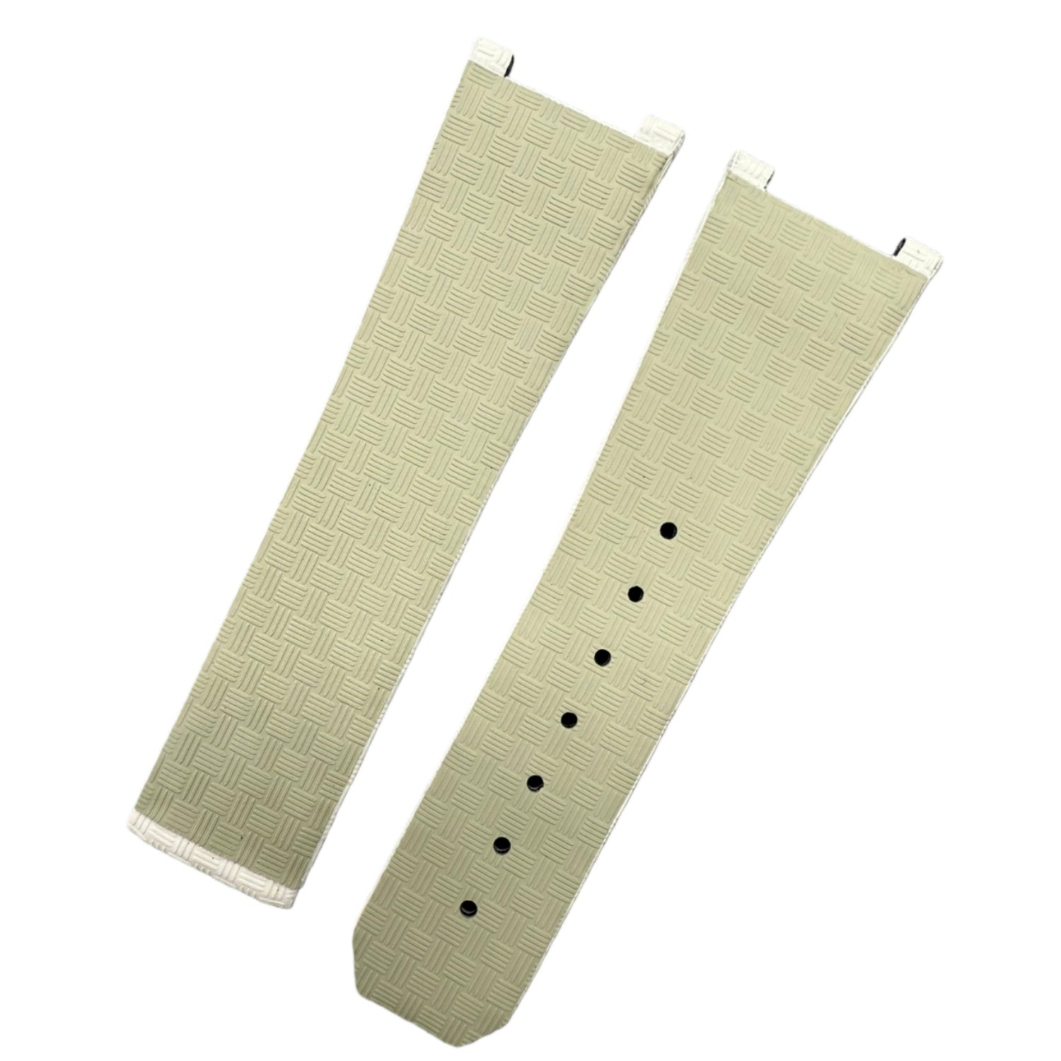 Custom Handmade Checkered Fluororubber Watch Strap for OMEGA Constellation Double Eagle&nbsp;