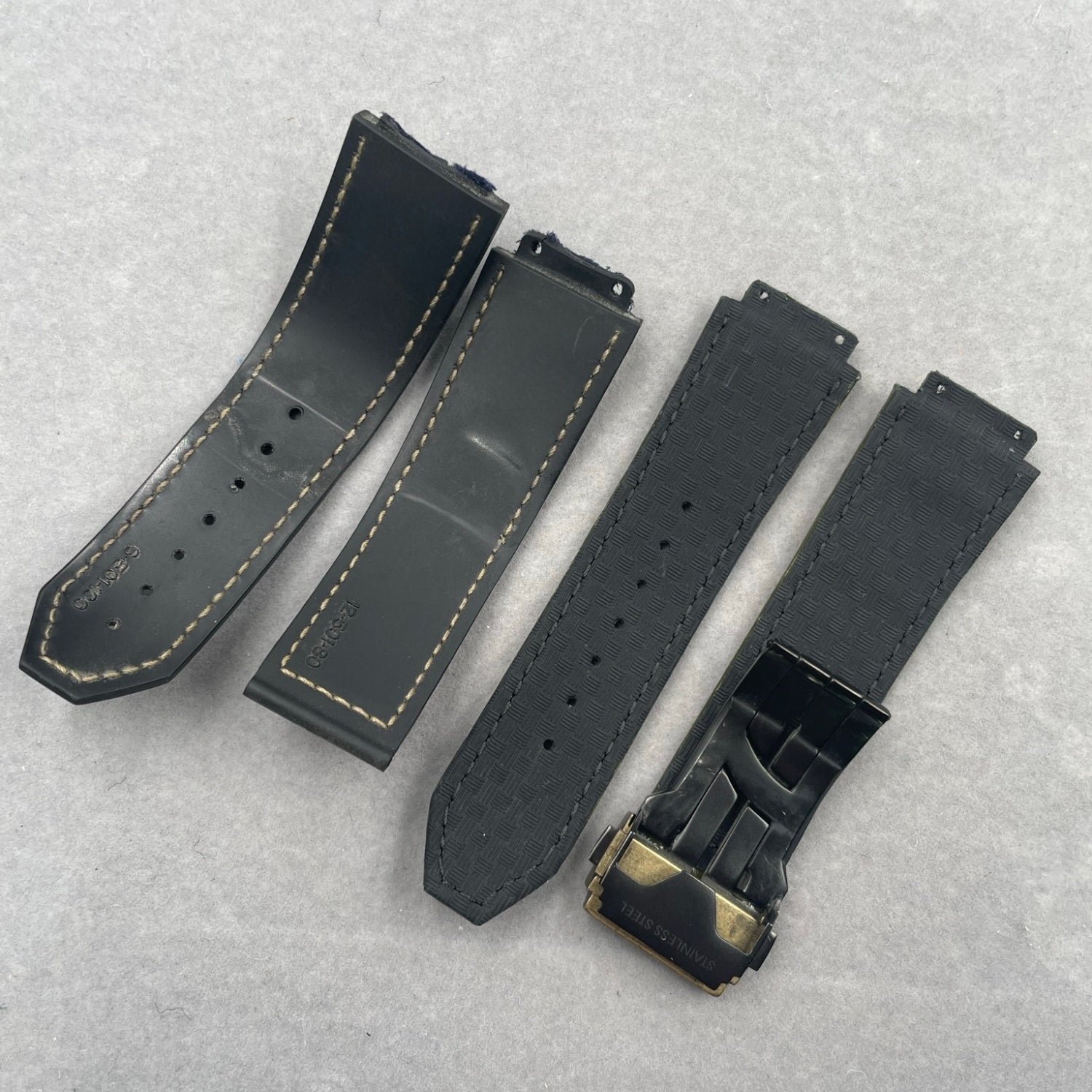 Compatible with Hublot Big Bang Classic Fusion 501/521 Olive Green ALLIGATOR Leather Folding Genuine Leather Strap