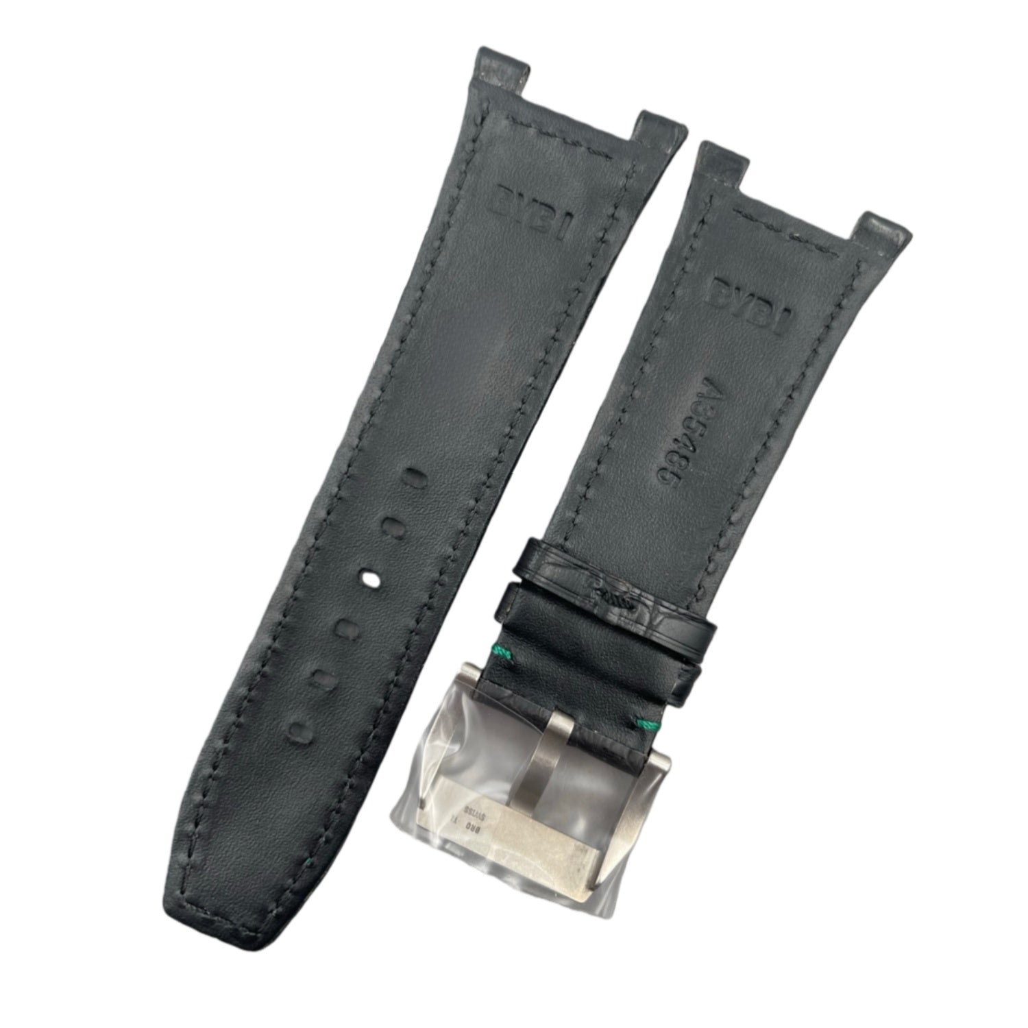Compatible with IWC Engineer IW322404 Black ALLIGATOR Strap