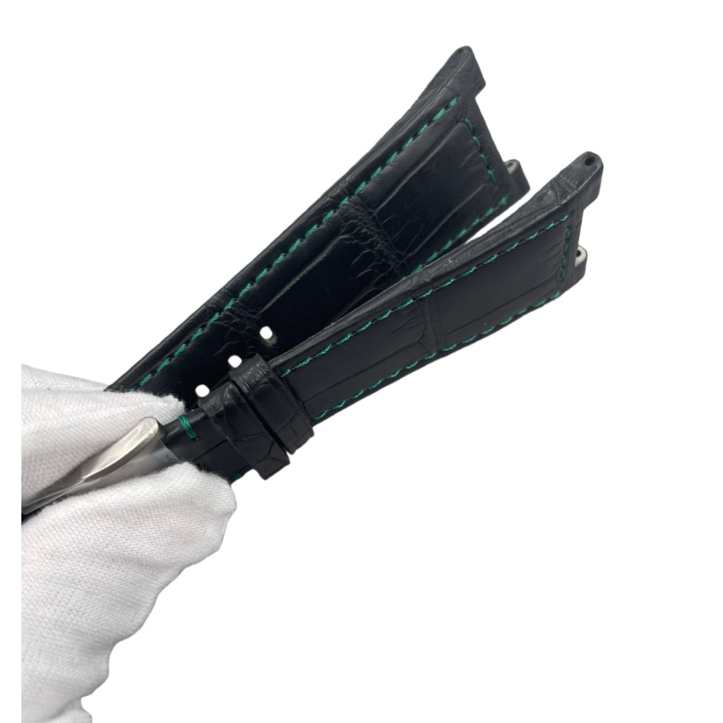 Compatible with IWC Engineer IW322404 Black ALLIGATOR Strap