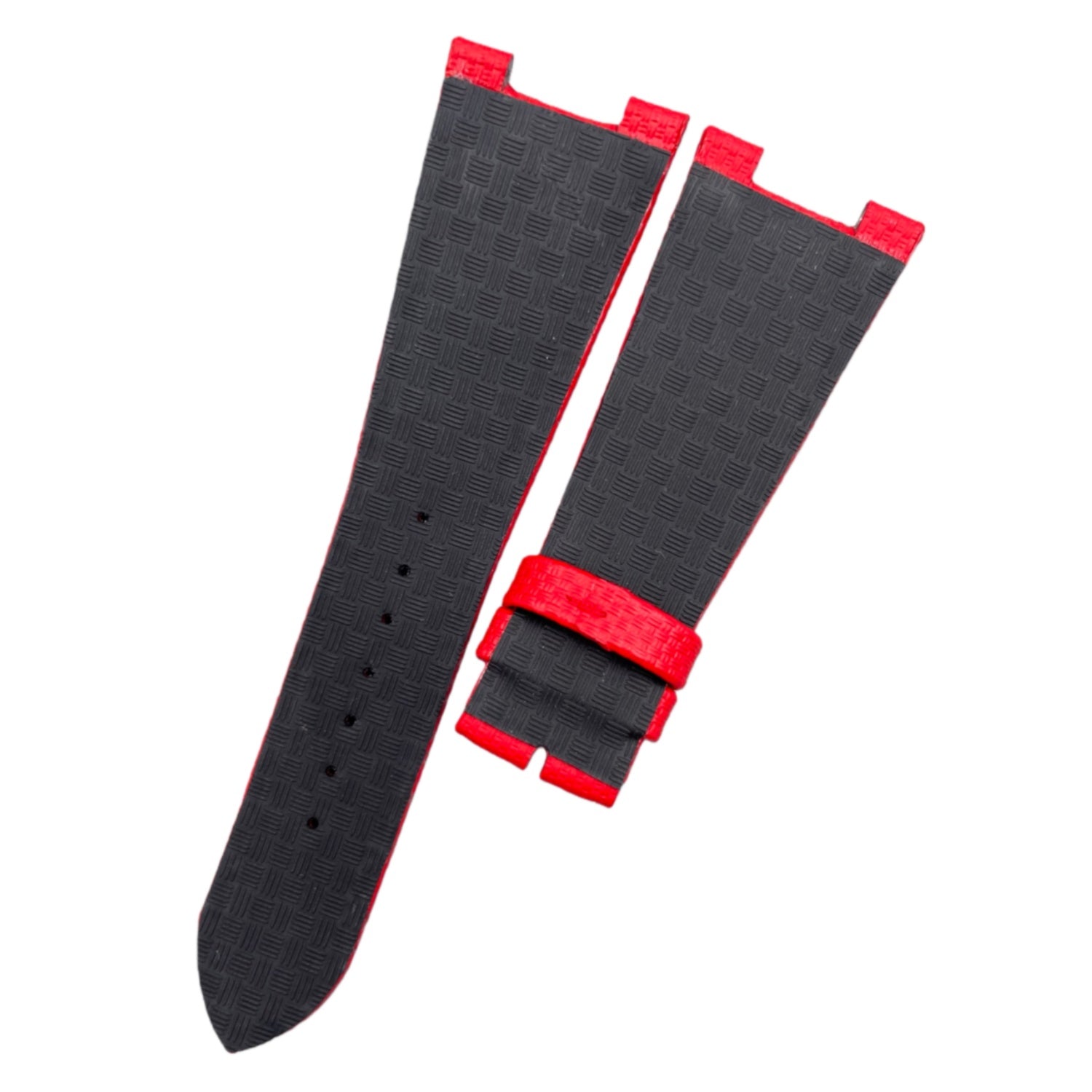 Custom Handcrafted Nylon-Textured Fluororubber Strap for Patek Philippe Sports Elegance Collection 5711/5712 - Red