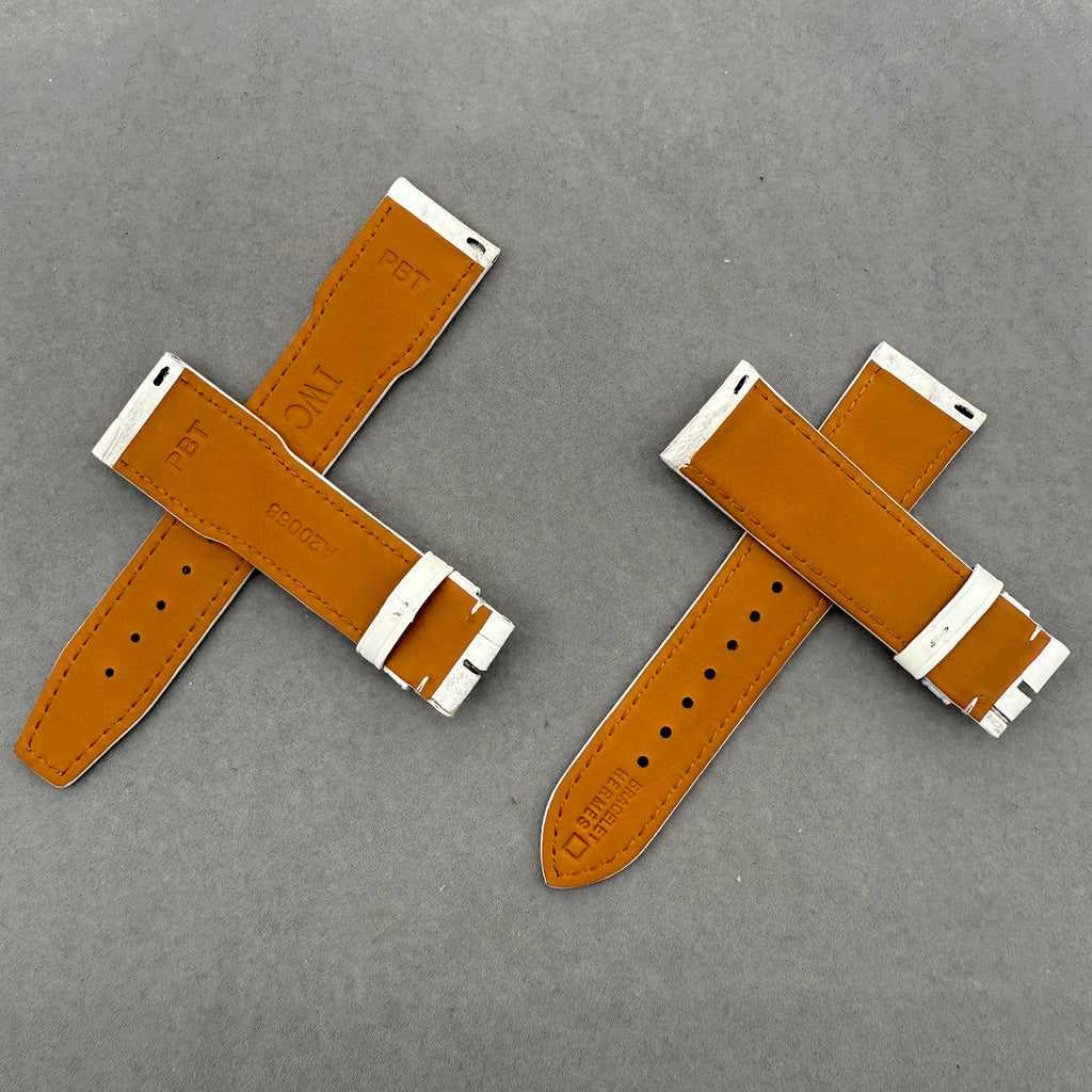 Compatible with IWC Pilot Mark Petit Prince Himalayan ALLIGATOR Strap
