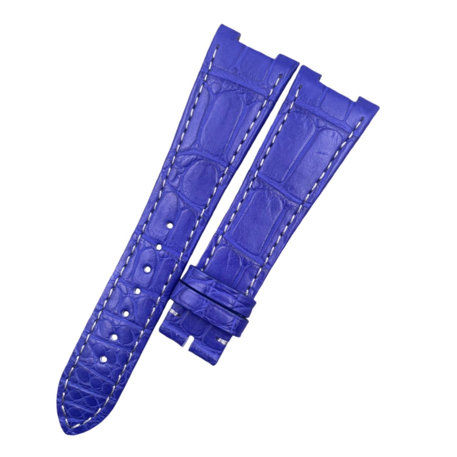 Custom Handcrafted VIOLET ALLIGATOR Leather Strap for Patek Philippe Sports Elegance Collection 5711/5712