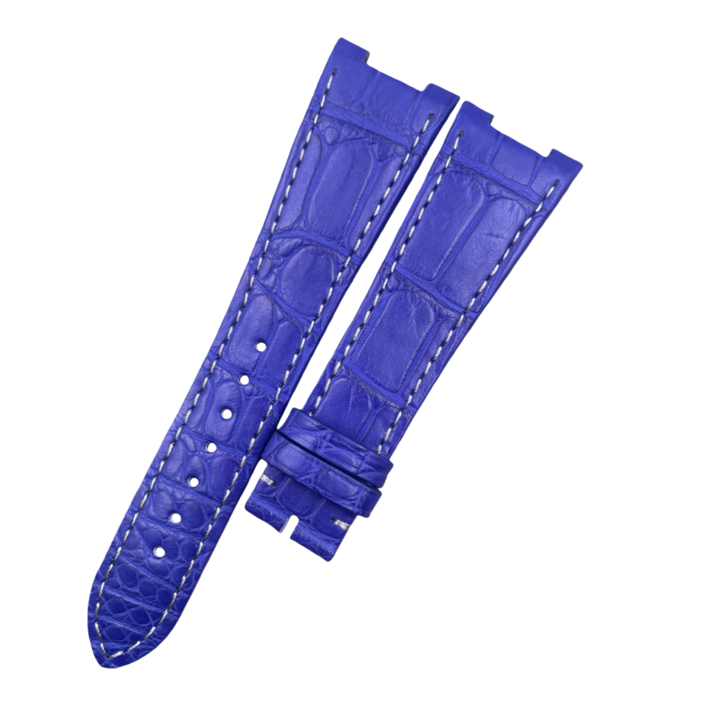 Custom Handcrafted VIOLET ALLIGATOR Leather Strap for Patek Philippe Sports Elegance Collection 5711/5712