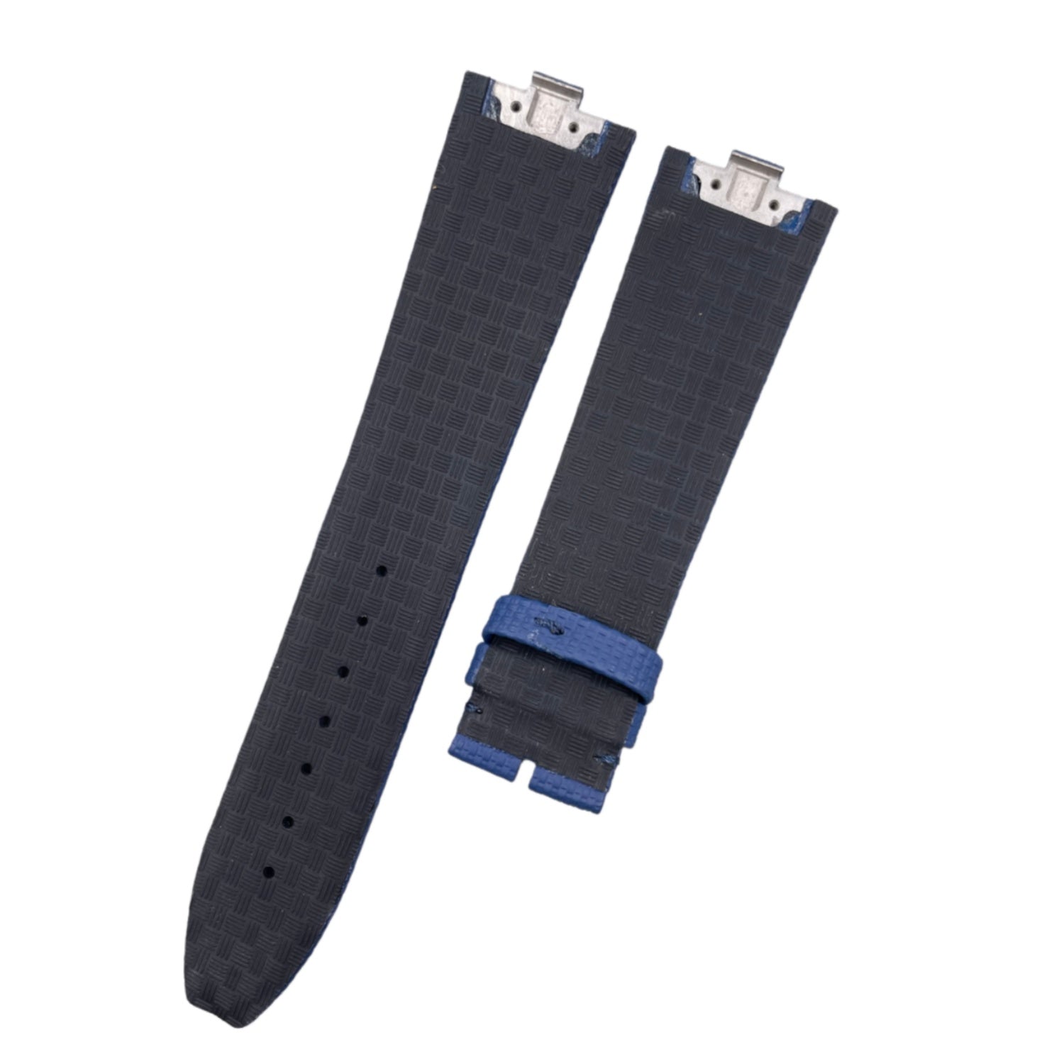 Fits Vacheron Constantin Overseas Ladies 1225V Pink Blue ALLIGATOR Quick-Release Strap with End Grain Genuine Leather Watch Strap