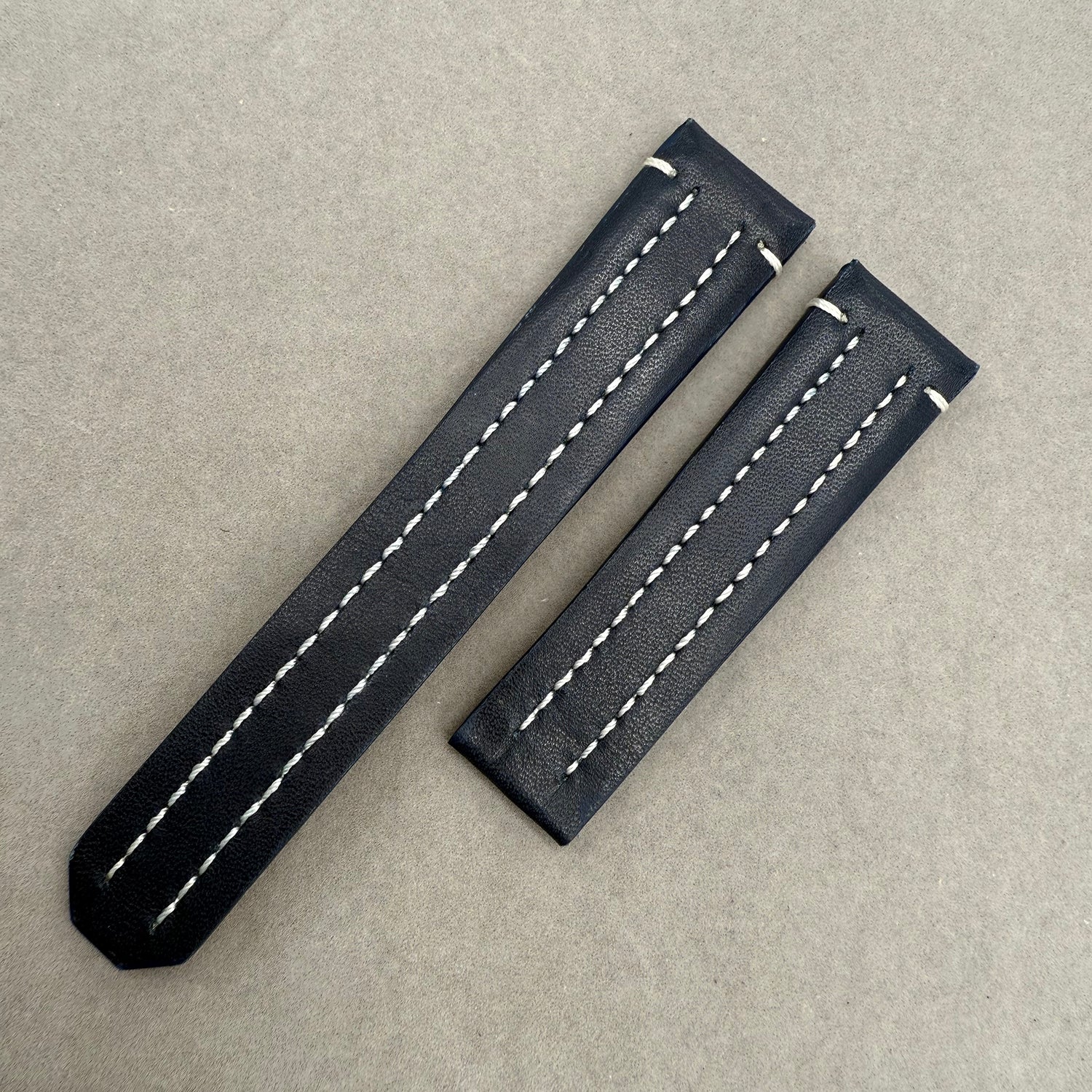 Compatible with Carl F. Bucherer Patravi Series 00.10620/10625/10629 Dark Blue Smooth Calf Leather Strap