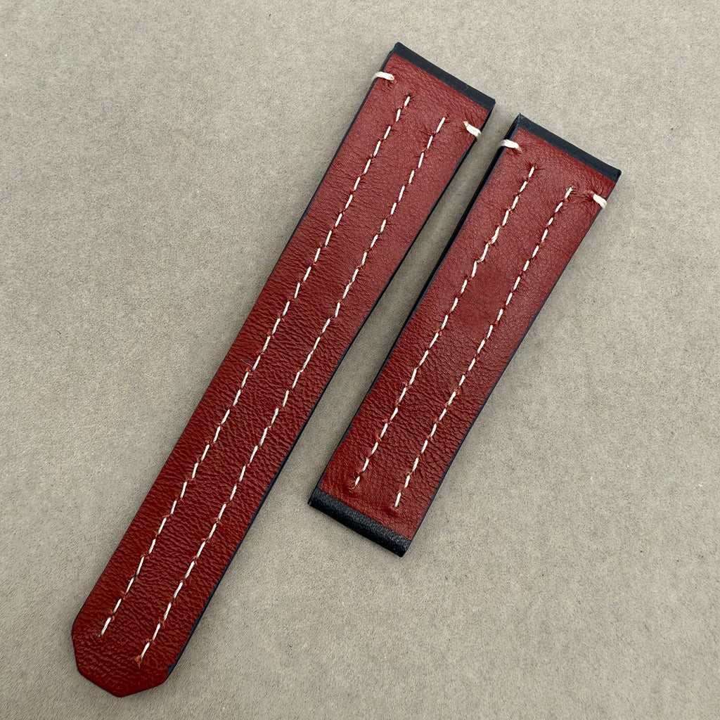 Compatible with Carl F. Bucherer Patravi Series 00.10620/10625/10629 Dark Blue Smooth Calf Leather Strap