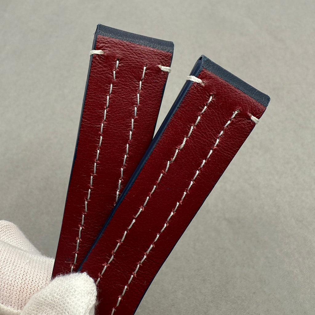 Compatible with Carl F. Bucherer Patravi Series 00.10620/10625/10629 Dark Blue Smooth Calf Leather Strap