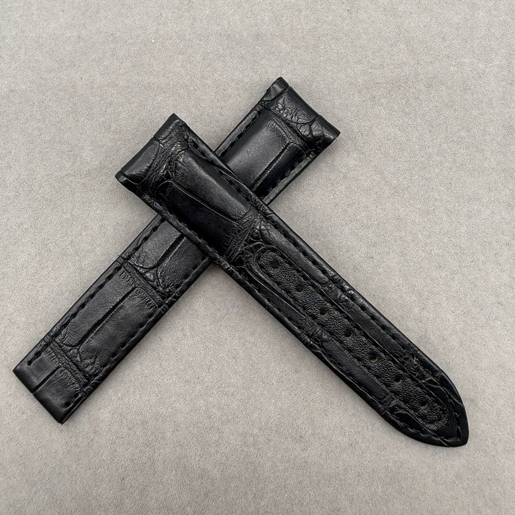 Compatible with Omega Speedmaster Dark Side of the Moon 311.93.44.51.99 ALLIGATOR Folding Clasp Strap