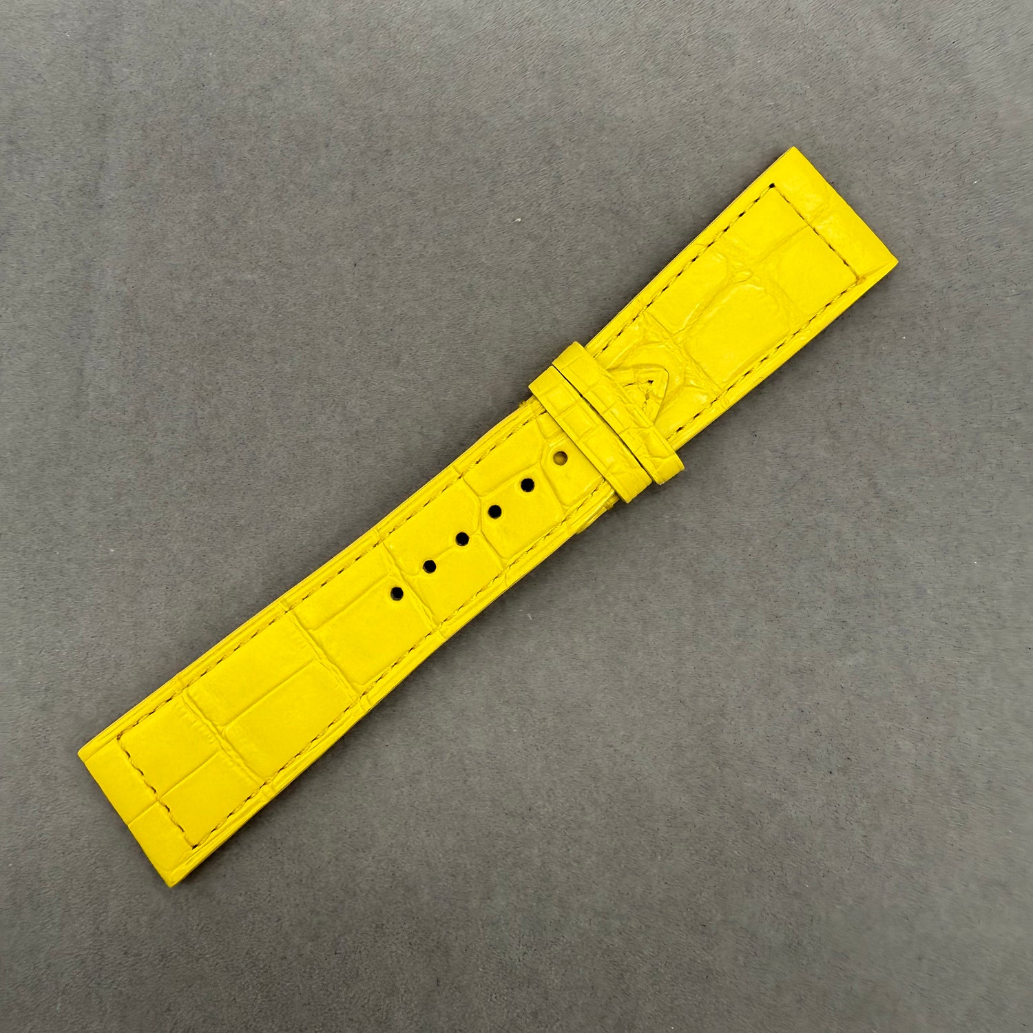 Compatible with Franck Muller 6000 Bright Yellow ALLIGATOR Strap Handmade Custom