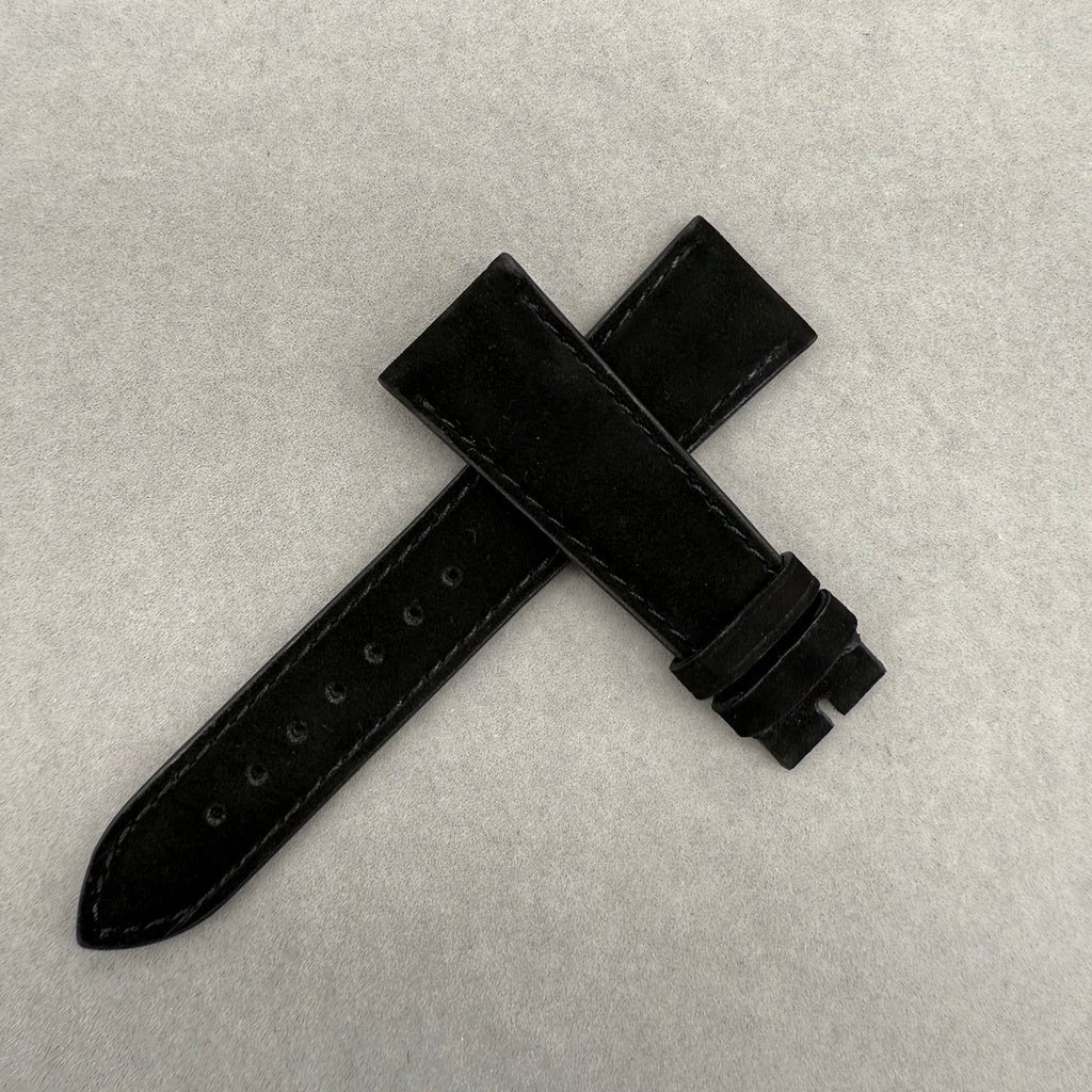 Compatible with Nomos Black Suede Strap Handmade Custom Strap