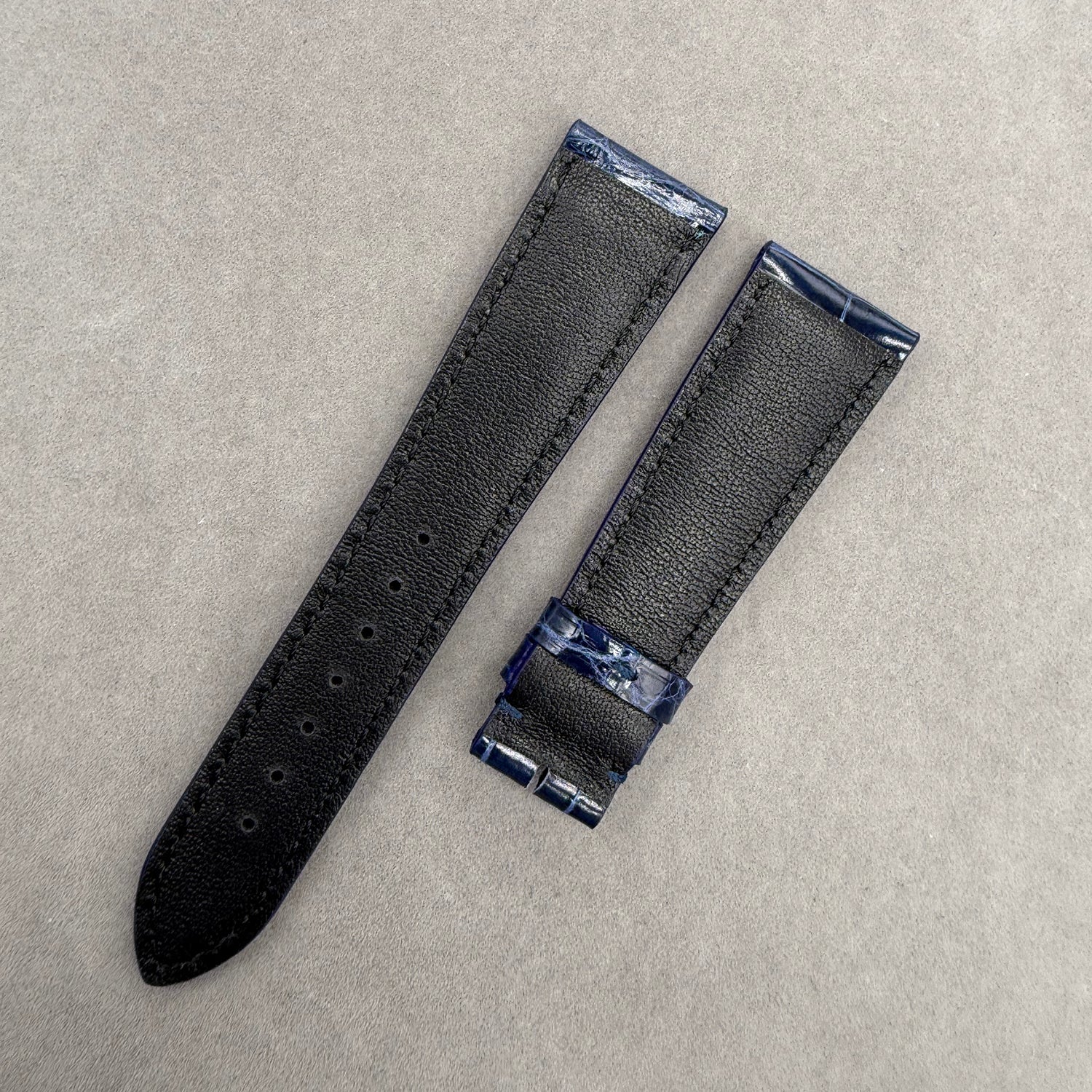 Compatible with Corum Polished ALLIGATOR Strap Pin Buckle Style Custom Strap