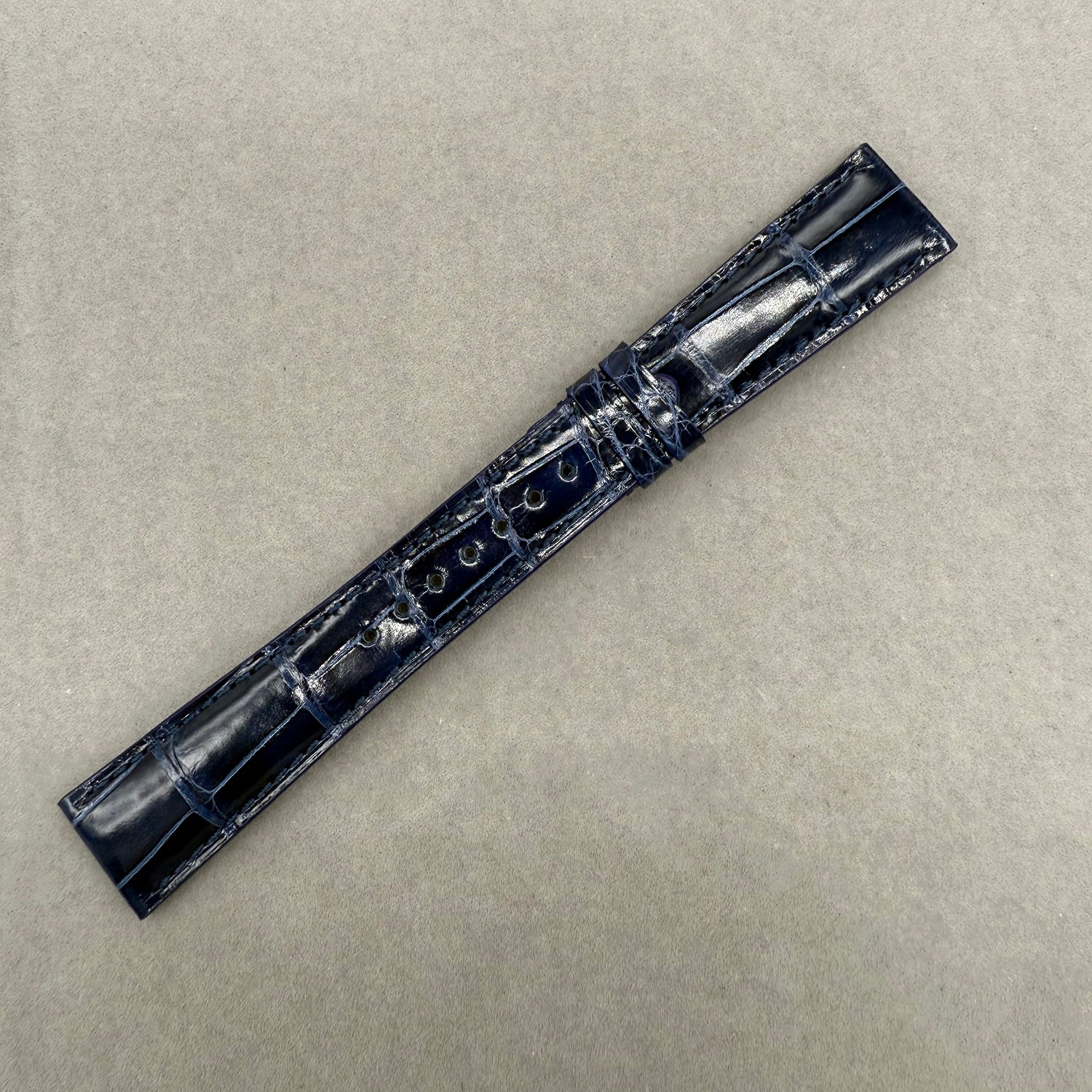 Compatible with Corum Polished ALLIGATOR Strap Pin Buckle Style Custom Strap