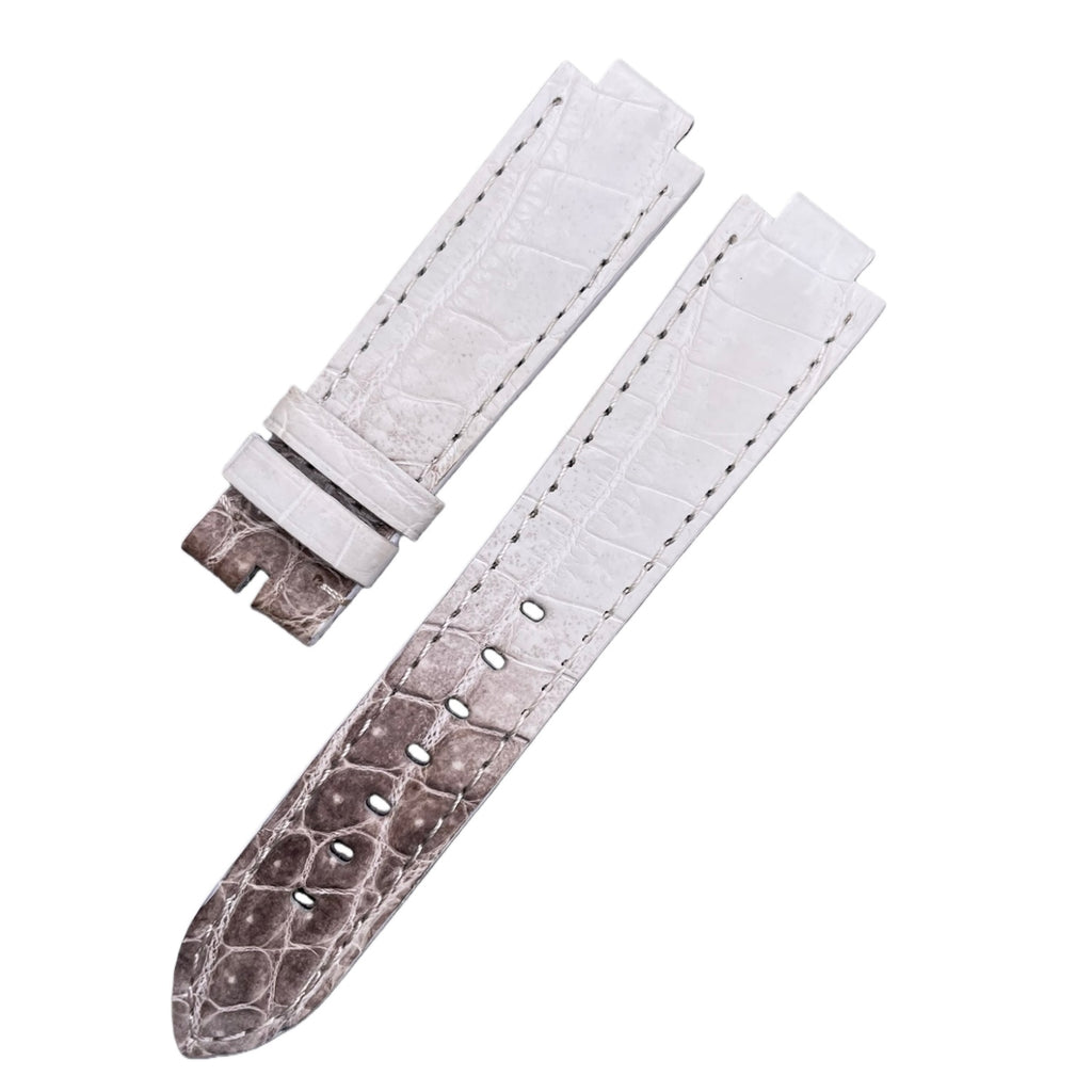 Fits LV Smart Watch ALLIGATOR Handmade Custom Genuine Leather Quick-Release Watch Strap
